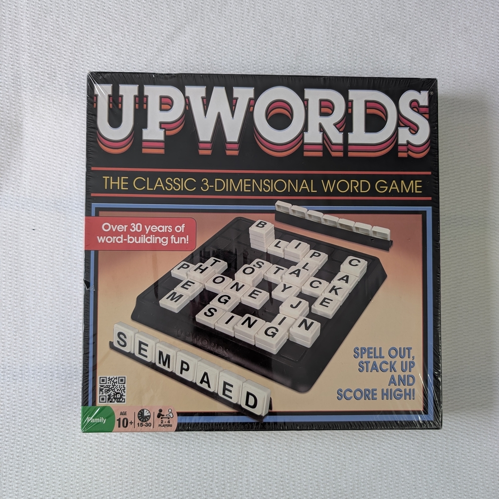 Upwords Classic 3D Word Game - Black
